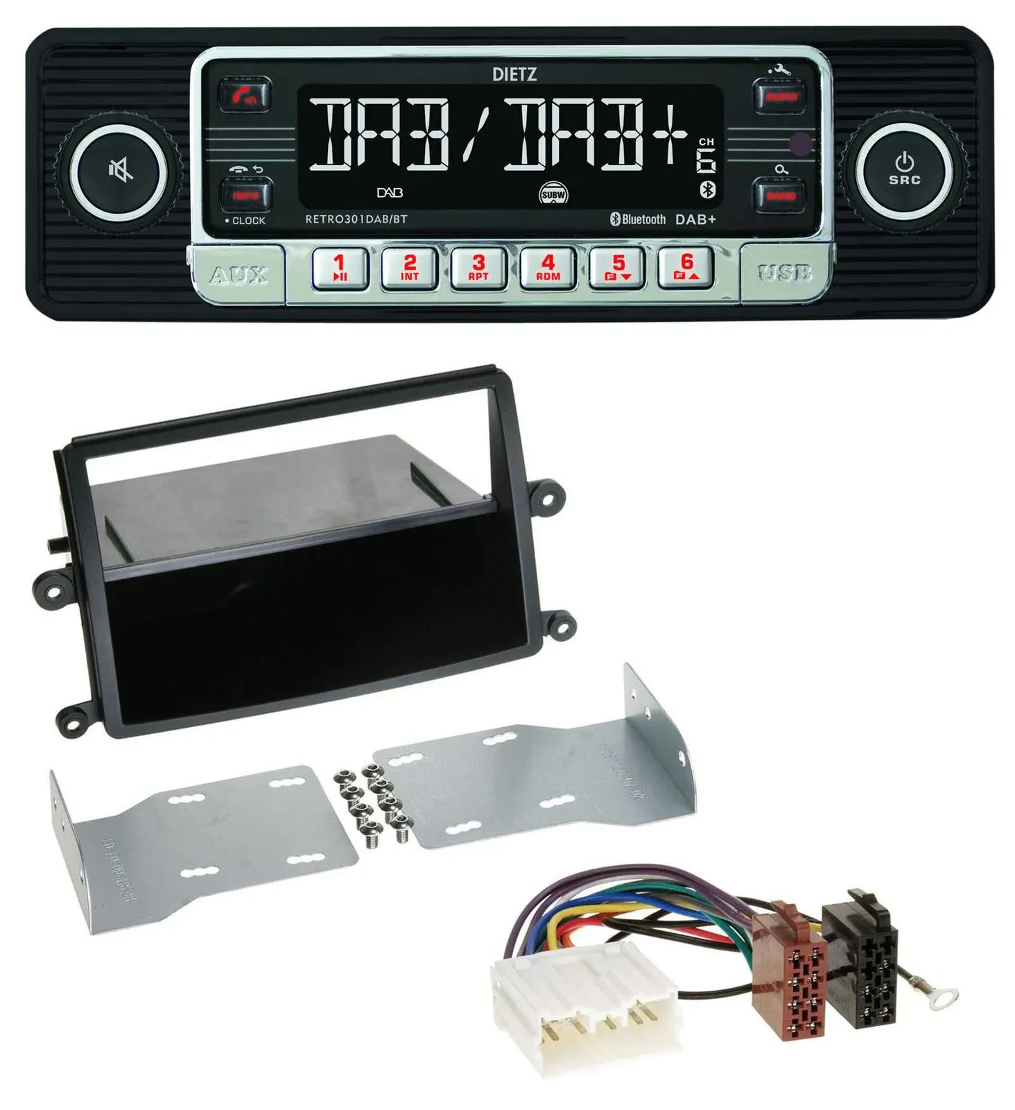 Dietz USB DAB MP3 Bluetooth Autoradio für Mitsubishi L200 (KAOT, ab 2006)