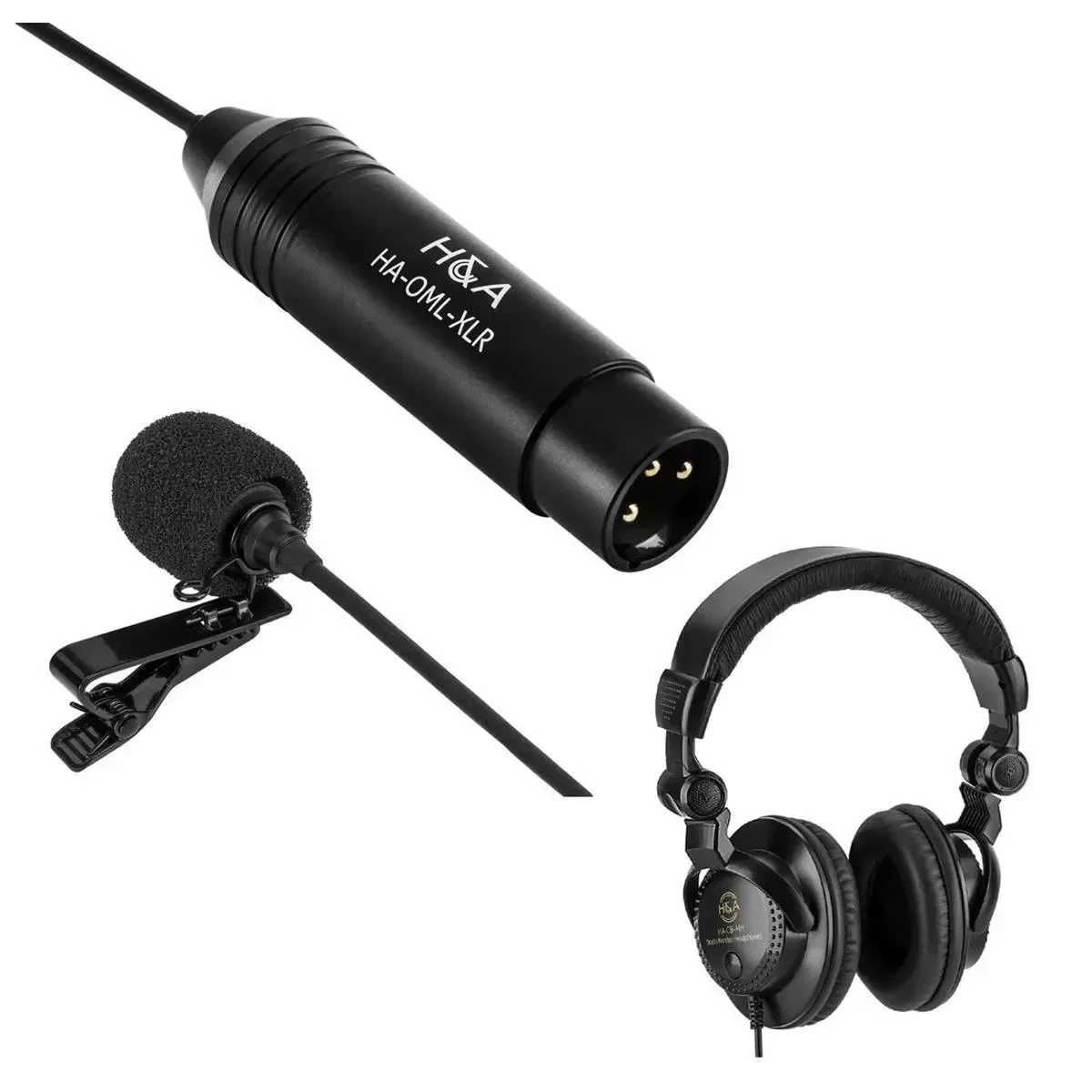 Микрофон для радиосистемы H&A HA-OML-XLR A с наушниками