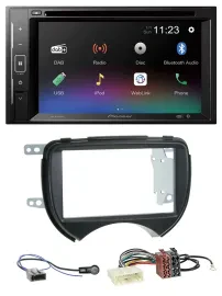 Pioneer Bluetooth MP3 USB 2DIN DAB DVD Autoradio für Nissan Micra 10-13 schwarz