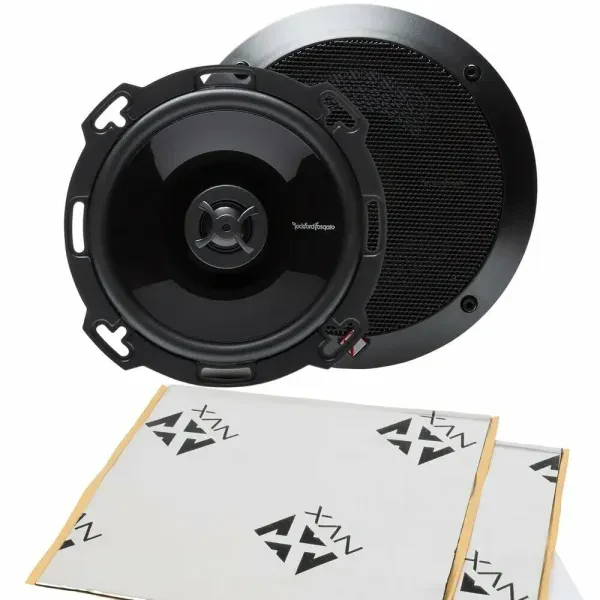 Rockford Fosgate Punch P16 6" Coaxial Speakers w/ Free Sound Deadening Bundle