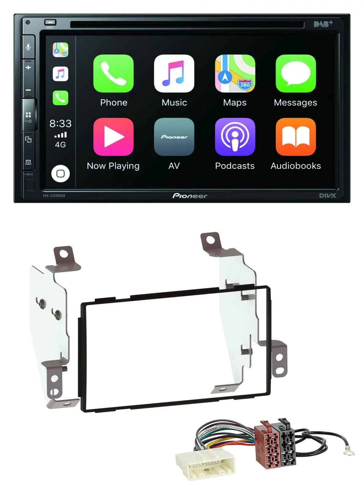 Pioneer DVD 2DIN MP3 DAB Bluetooth USB Autoradio für Nissan Note (2005-2013)