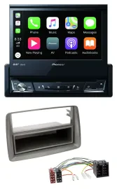 Pioneer DVD Bluetooth DAB USB MP3 Autoradio für Fiat Panda (169 2003-2012) grau