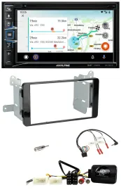 Alpine Bluetooth TMC USB DAB 2DIN Lenkrad Navigation für Mitsubishi L200 ab 10/2