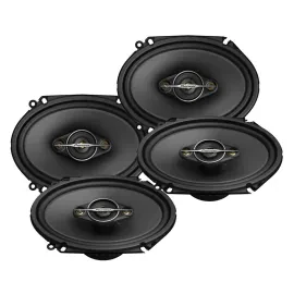 (2-Pairs) Pioneer TS-A6881F 320W RMS 6x8" 4-way Coaxial Speakers