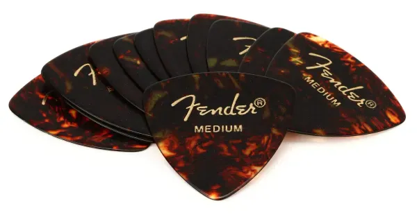 Медиаторы Fender 346 Classic Celluloid Shell Meduim (12 штук)