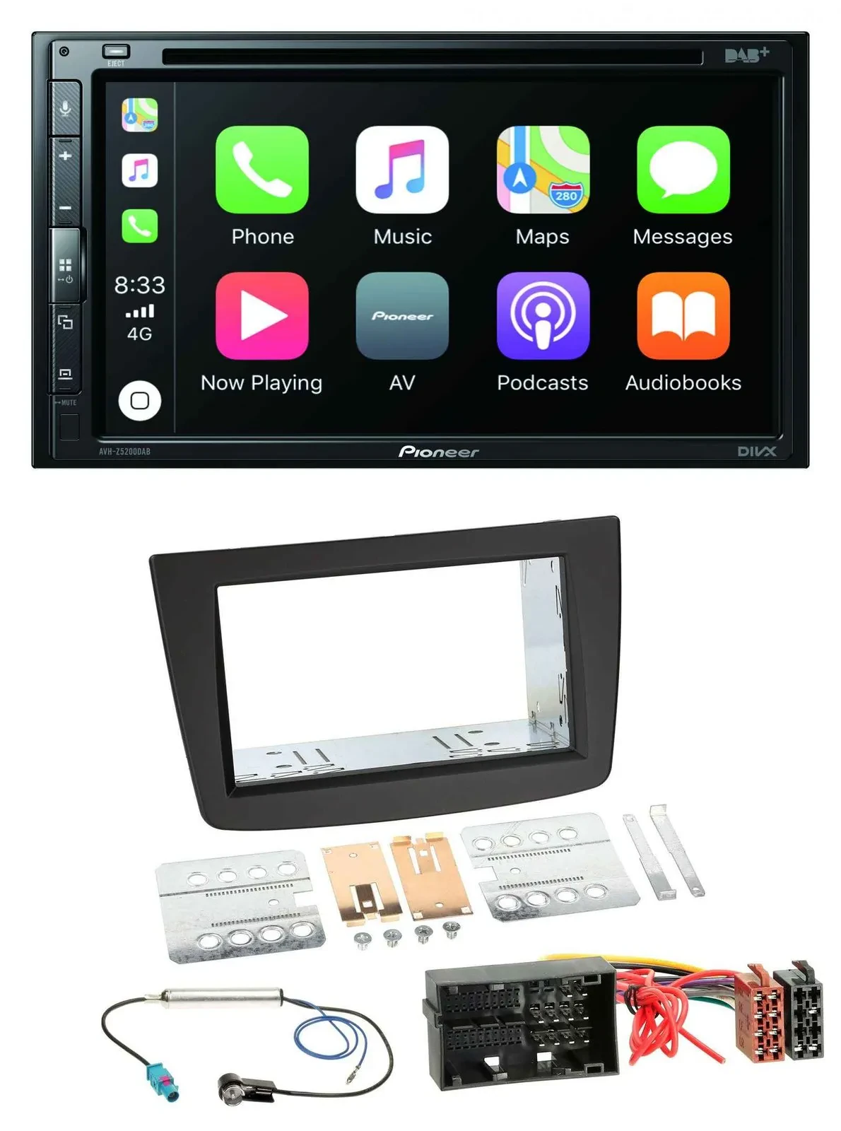 Pioneer DVD 2DIN MP3 DAB Bluetooth USB Autoradio für Alfa Romeo Mito 955 ab 14 s