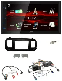 JVC USB Bluetooth Lenkrad DAB 2DIN Autoradio für Citroen Jumpy Spacetourer PDC