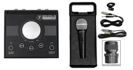 Mackie Big Knob Passive 2x2 Studio Monitor Controller+Microphone+Case+Cable