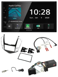 Kenwood Bluetooth Lenkrad DAB USB 2DIN Autoradio für Chevrolet Cruze 2011-2016 s