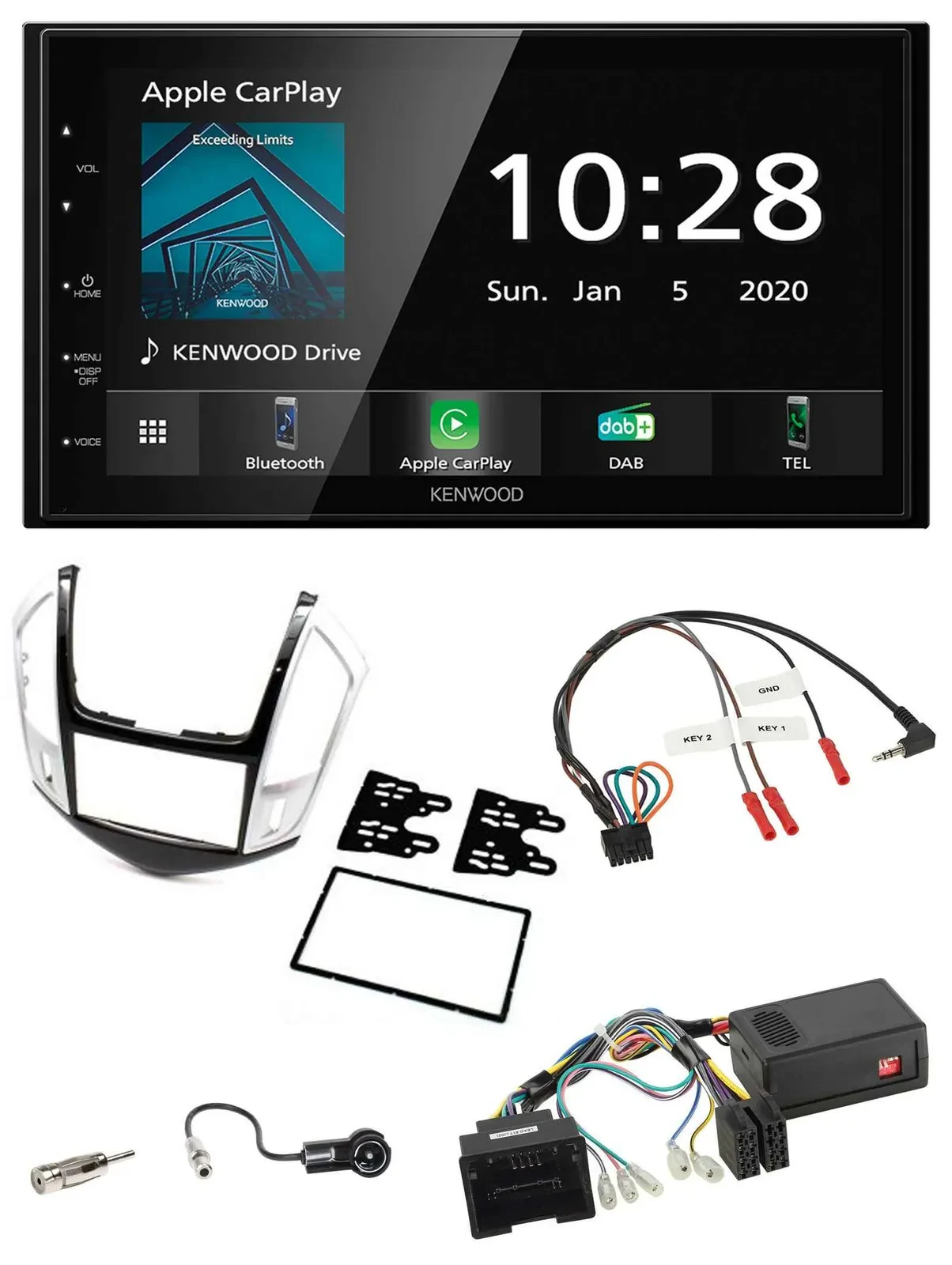 Kenwood Bluetooth Lenkrad DAB USB 2DIN Autoradio für Chevrolet Cruze 2011-2016 s
