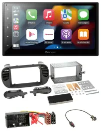 Автомагнитола для Fiat 500 (с 2012) Pioneer 2-DIN, DAB, Bluetooth, USB, MP3, Soft Touch