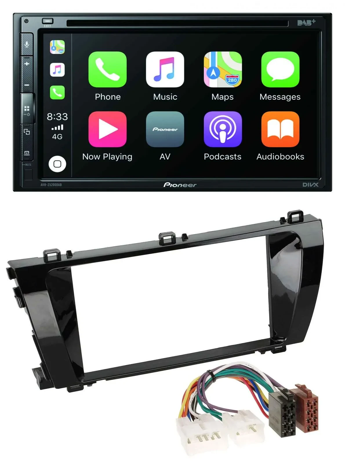 Автомагнитола Pioneer 2-DIN DVD, MP3, DAB, Bluetooth, USB для Toyota Corolla (с 2014)