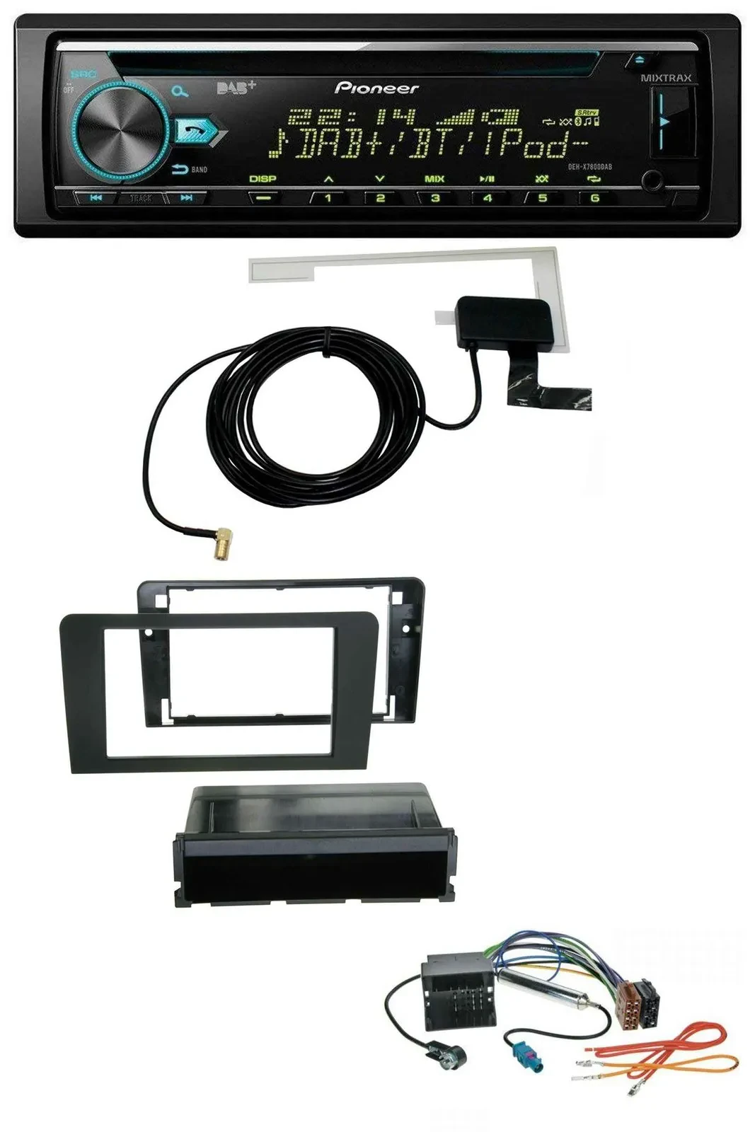 Pioneer MP3 AUX CD USB DAB Autoradio für Audi A3 8P 03-12 Symphony Quadlock