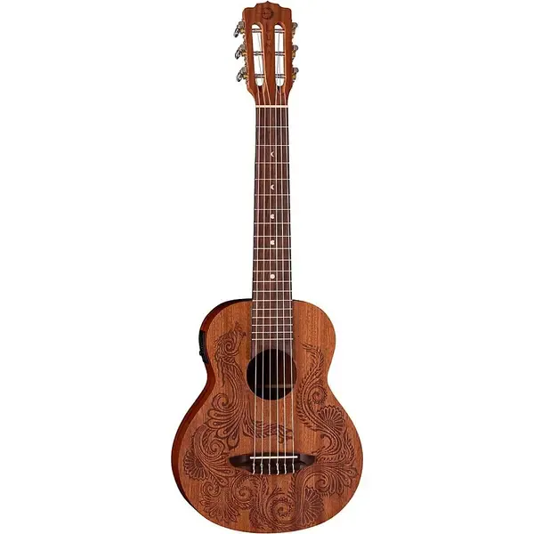 Гиталеле Luna Henna Dragon Mahogany 6 String Guitarlele Open Pore Natural