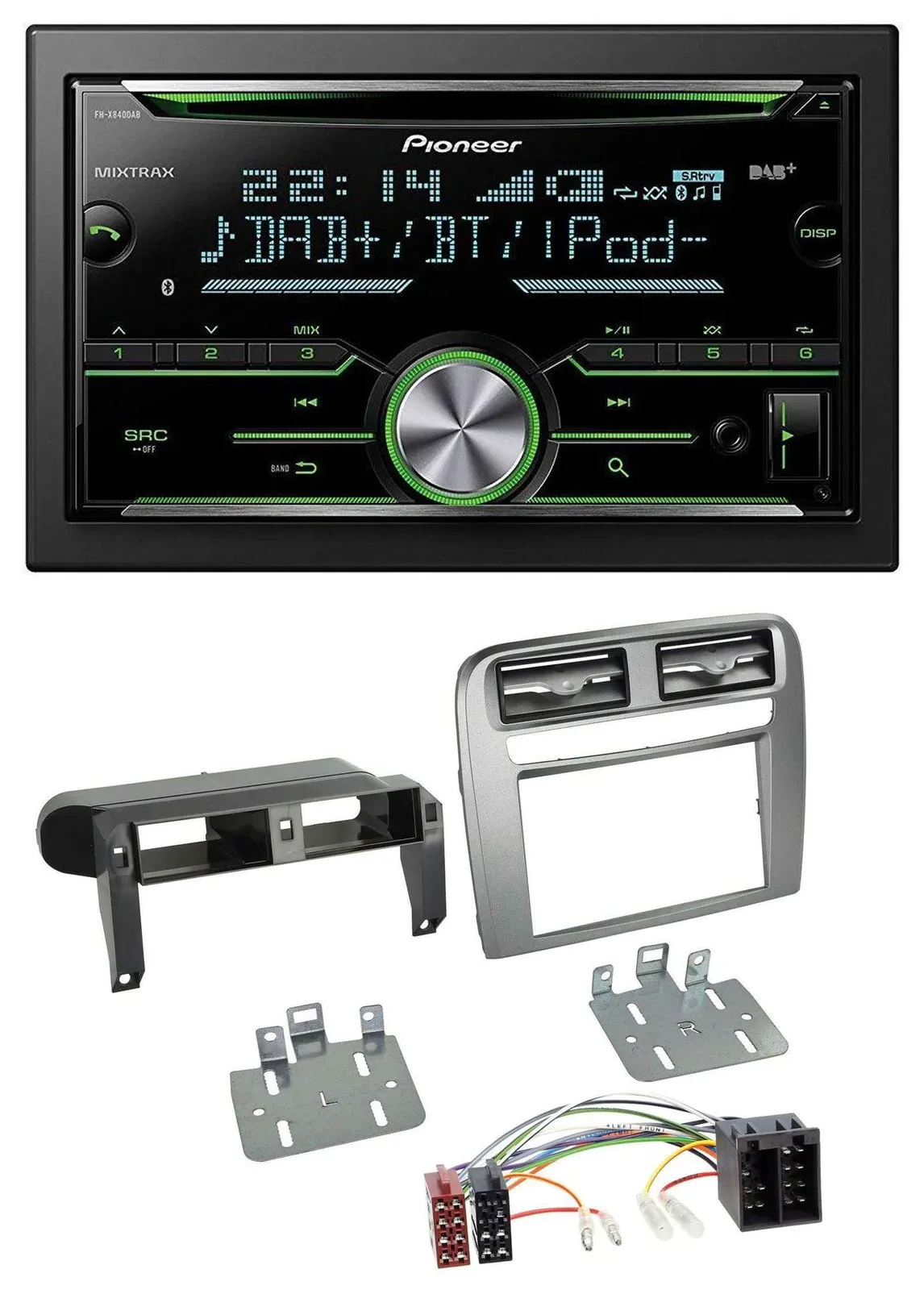 Pioneer Bluetooth MP3 DAB 2DIN USB CD Autoradio für Fiat Grande Punto 05-09 anth