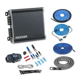 Kicker CXS400.1 400W Class-D Monoblock Car Amplifier w/ Free 4 Gauge Amp Kit