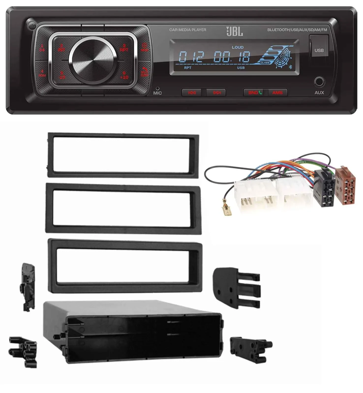 Автомагнитола JBL Bluetooth, USB, SD, AUX, MP3 для Mazda 929 (1973–1995)