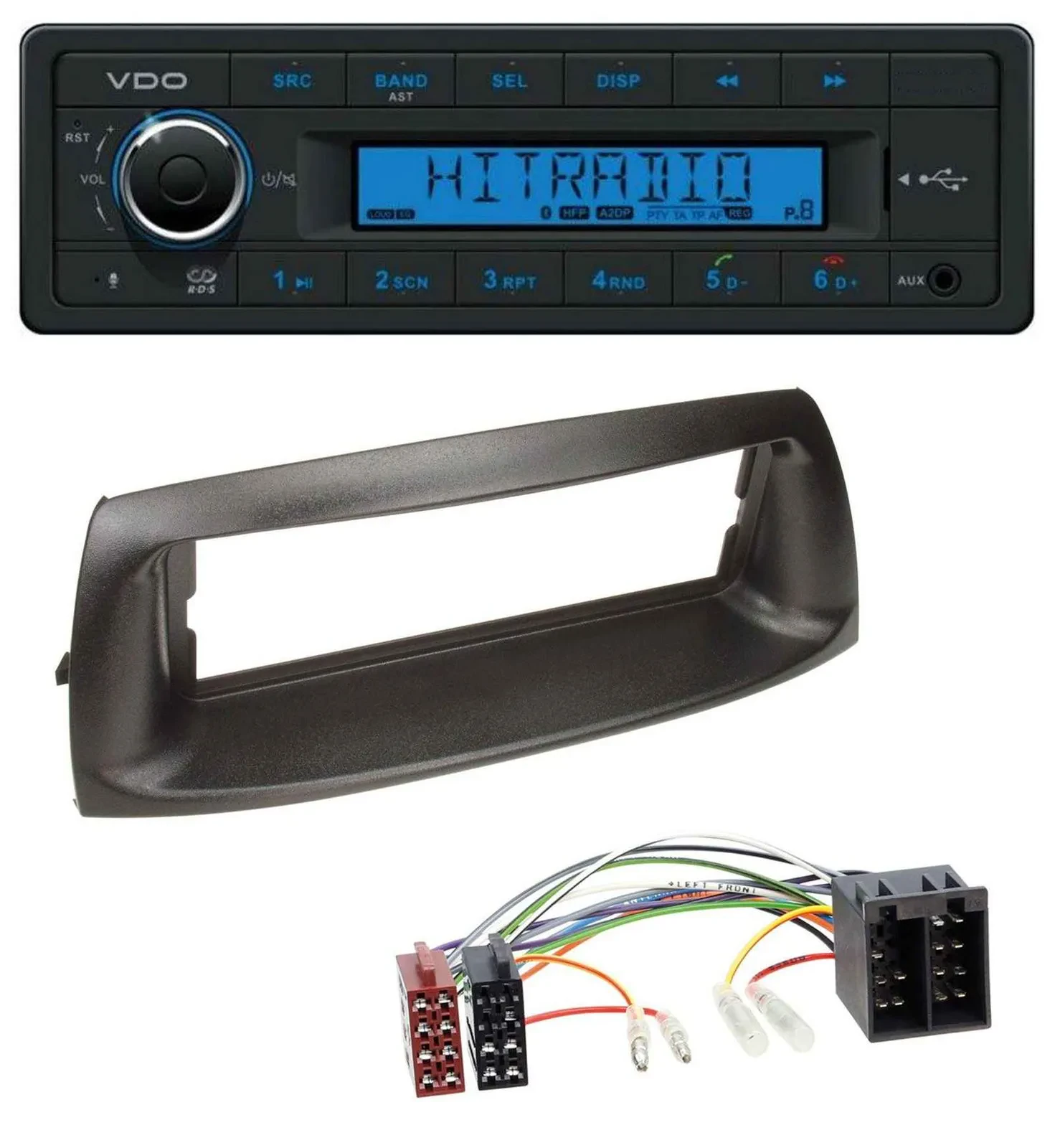 VDO AUX Bluetooth USB MP3 Autoradio für Fiat Punto (188, 1999-2005)