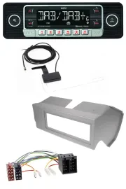 Dietz DAB Bluetooth USB MP3 Autoradio für Fiat Panda (bis 2002) - grau