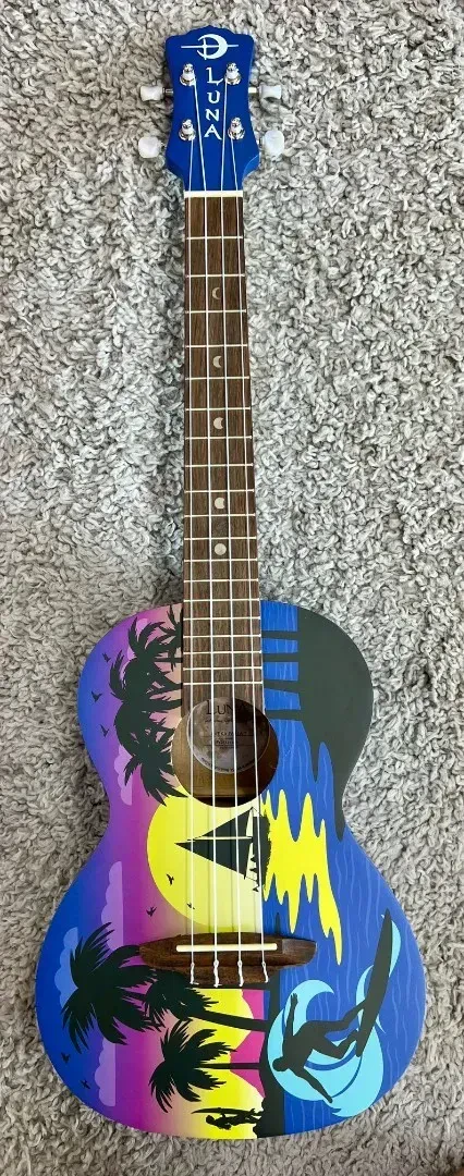 Luna Kauwela Summer Tenor size Ukulele with Custom Graphics - B-stock