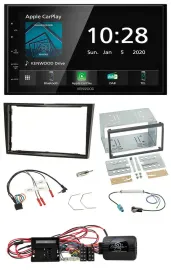 Автомагнитола для Opel Corsa D Kenwood 2 DIN, Bluetooth, DAB, USB, чёрный глянец