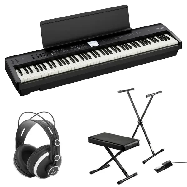 Roland FP-E50 88-Key SuperNATURAL Digital Piano Bundle with Keyboard Stand Bench