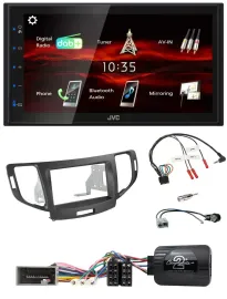 JVC USB Bluetooth Lenkrad DAB 2DIN Autoradio für Honda Accord 2008-2015 anthrazi