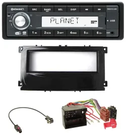 Continental MP3 AUX USB DAB 1DIN Autoradio für Ford Mondeo S-Max 07-14 glänzend