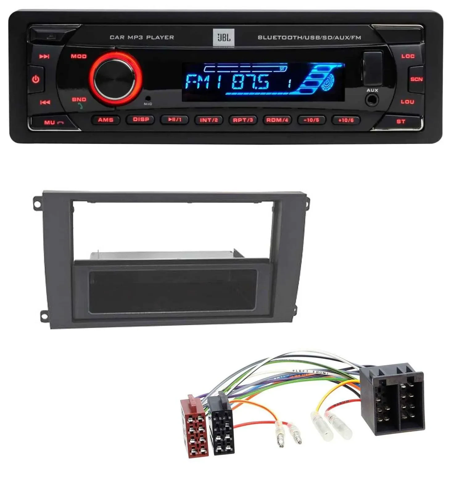 JBL AUX MP3 USB Bluetooth SD Autoradio für Porsche Cayenne (2002-2007)