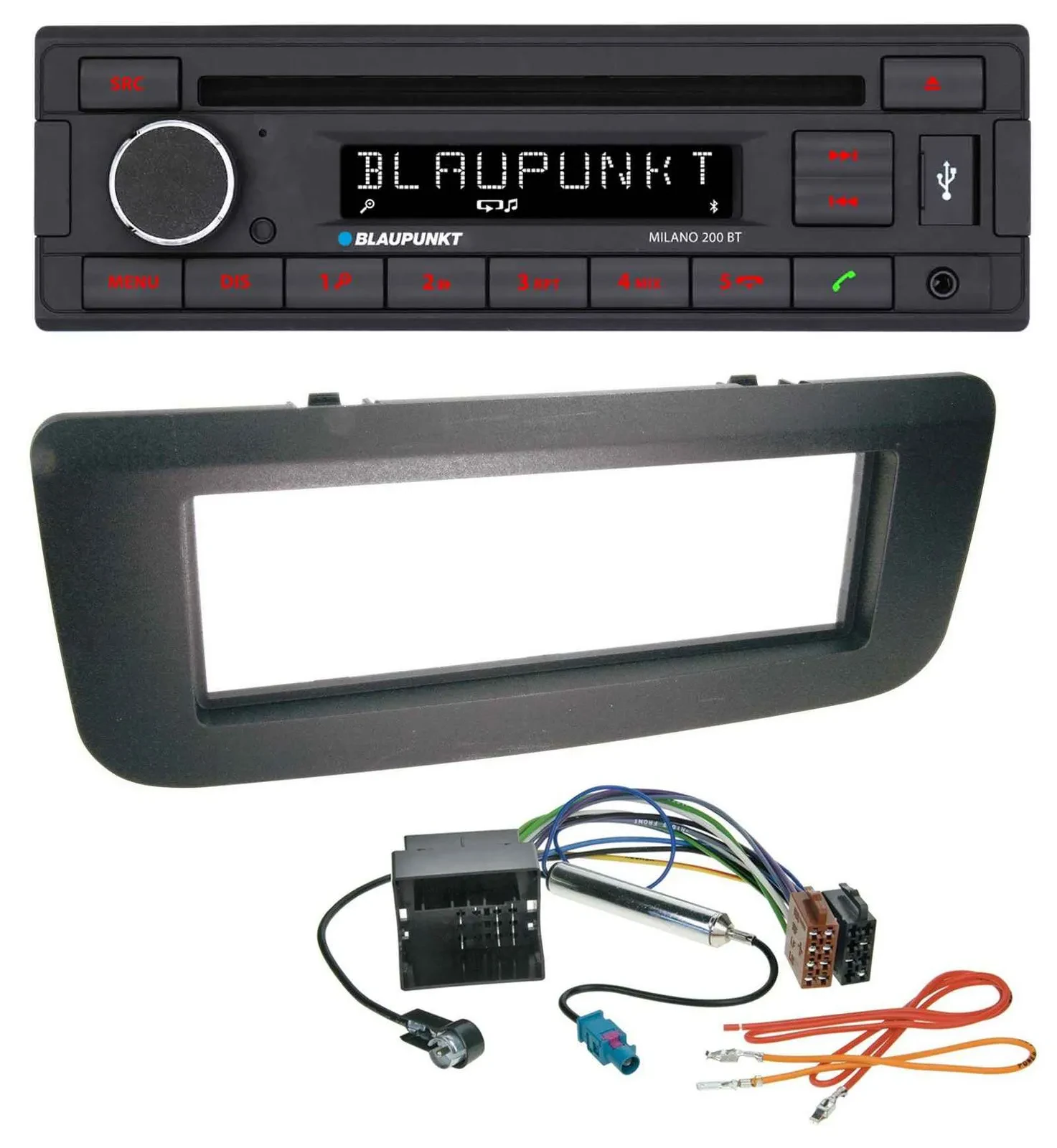 Blaupunkt MP3 USB CD Bluetooth AUX Autoradio für Skoda Fabia 5J 07-14 Praktik Ro