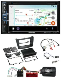 Автомагнитола для Mazda 3 (2009–2013) Alpine 2DIN, Bluetooth, DAB, USB, TMC, поддержка управления с руля