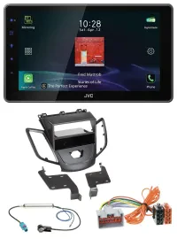 JVC DAB MP3 Bluetooth USB Autoradio für Ford Fiesta JA8 08-10 ohne Display schwa