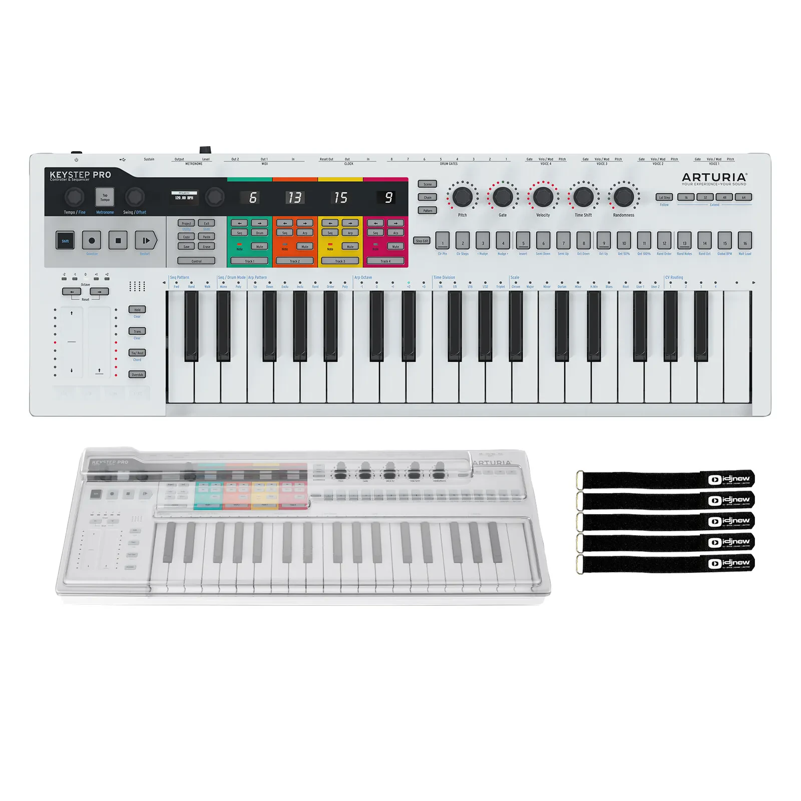 Arturia KEYSTEP-PRO Polyphonic Sequencing Keyboard Controller w Cover