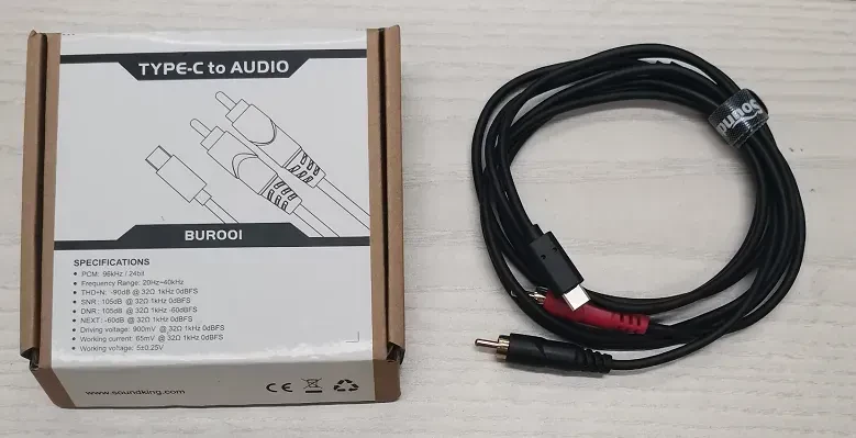 Коммутационный кабель Soundking BUR001(1.5m) USB-C – 2 x RCA, 1.5 м (стерео)