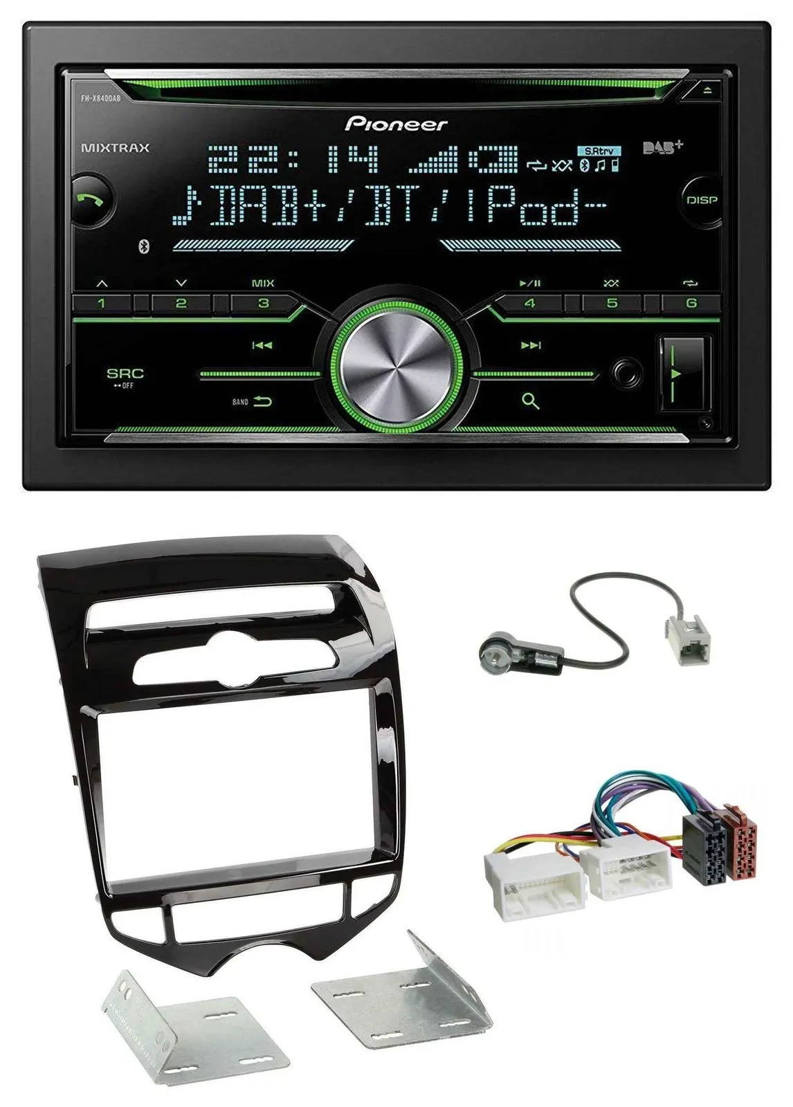 Pioneer Bluetooth MP3 DAB 2DIN USB CD Autoradio für Hyundai ix20 ab 10 autom. Kl