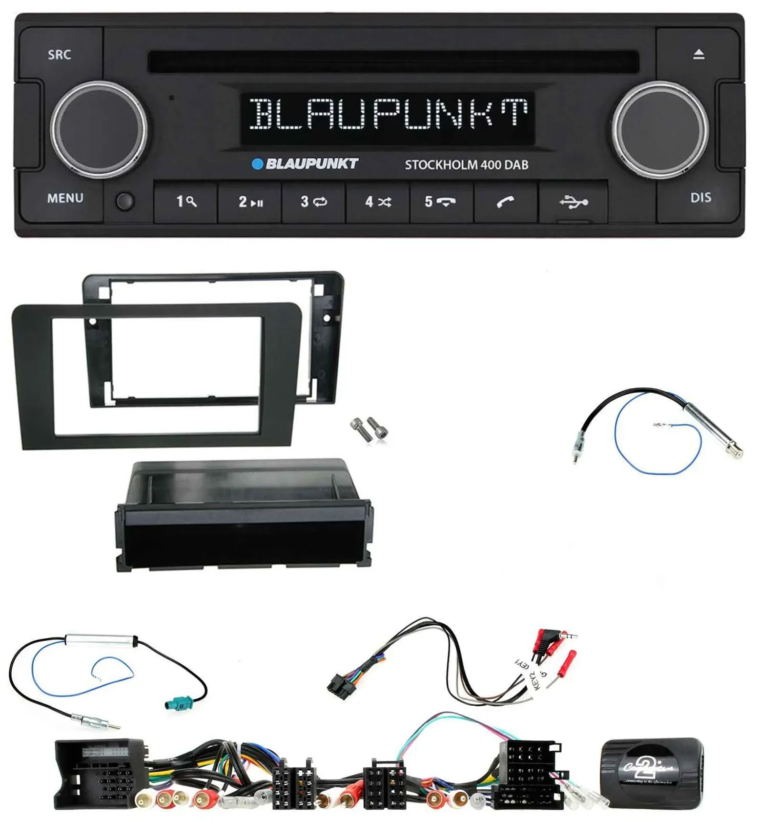Blaupunkt Lenkrad Bluetooth DAB CD USB Autoradio für Audi A3 8P 2003-2012 Aktivs