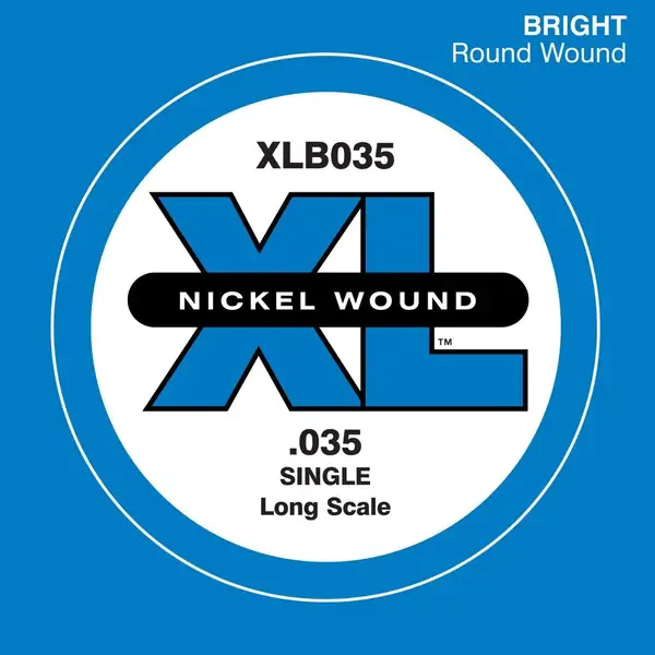 Струна для бас-гитары D'Addario XLB035, сталь никелированная, круглая оплетка, калибр 35