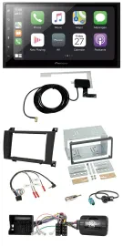 Pioneer USB Lenkrad 2DIN Bluetooth DAB Autoradio für Mercedes SLK R171 2004-2008