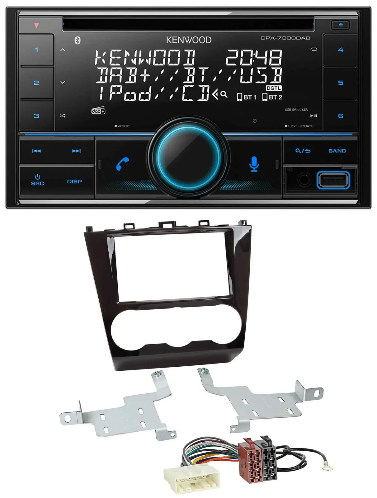 Kenwood CD 2DIN DAB USB MP3 Bluetooth Autoradio für Subaru Forester ab 2015