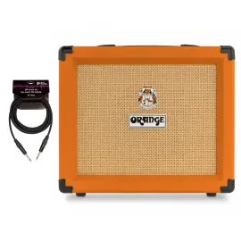 Orange Amps Crush 20 Analogue Combo Amplifier, 20W with 10 Feet Instrument Cable
