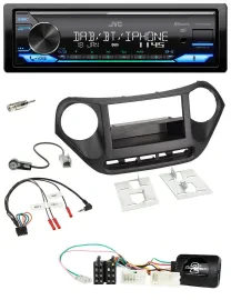 Автомагнитола JVC Bluetooth DAB USB для Hyundai i10 (с 2014) черная