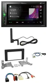 Pioneer MP3 DAB AUX 2DIN Bluetooth Autoradio für Toyota Aygo ab 2022 AB7 schwarz