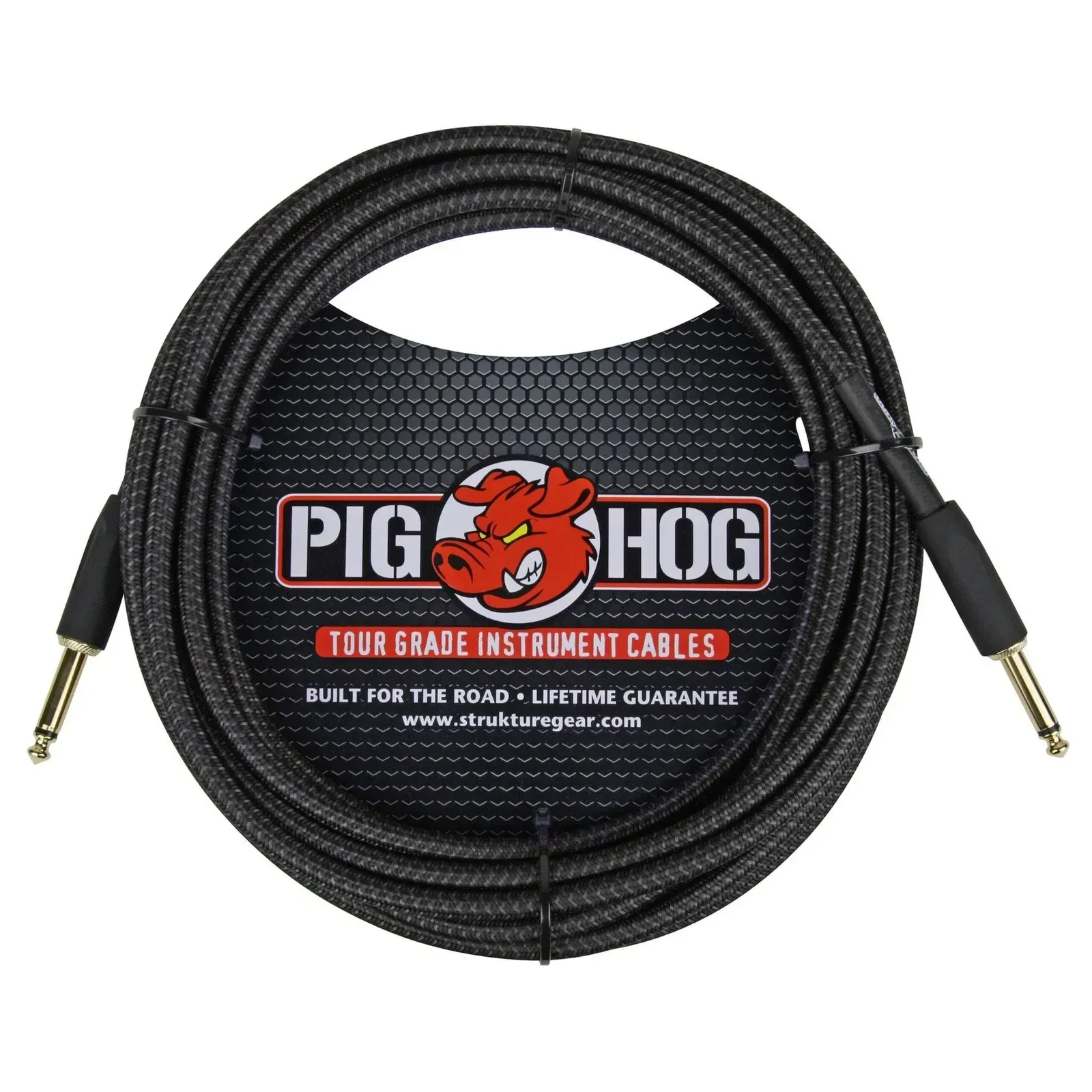 Инструментальный кабель Pig Hog PCH20BKR Black Woven 6 м