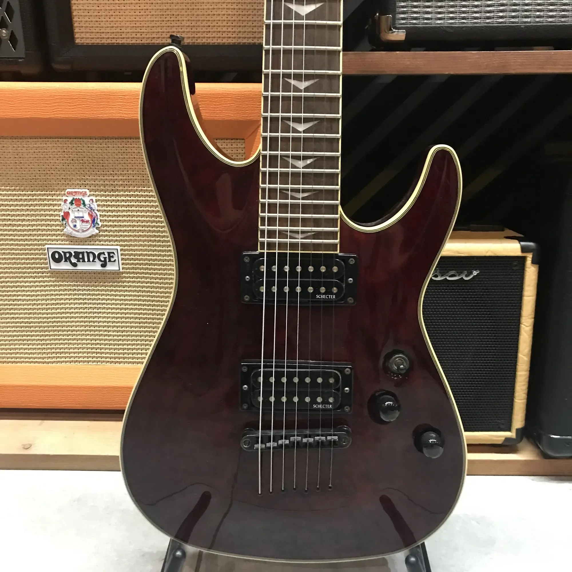 Электрогитара Schecter OMEN-7 Extreme Cherry Red 2010s