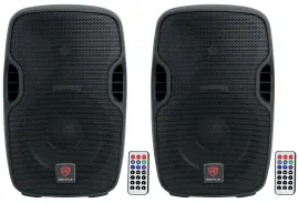 (2) Rockville BPA10 10" Professional Powered 400 Watt DJ PA Speakers w/Bluetooth