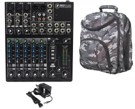 Mackie 802VLZ4 8-channel Compact Analog Mixer w/ 3 ONYX Preamps+CAMOPACK Case
