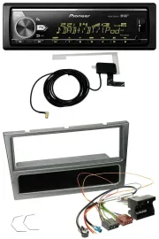 Pioneer Bluetooth DAB USB MP3 Autoradio für Opel Corsa C Quadlock 2004-2006 alum