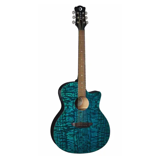 Электроакустическая гитара Luna Guitars Gypsy Grand Concert Quilt Ash Transparent Teal