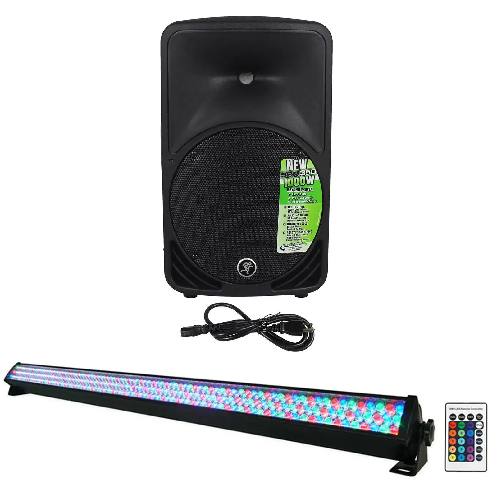 Активная акустическая система для PA/DJ Mackie SRM350V3 10" 1000W (набор) с ROCKSTRIP