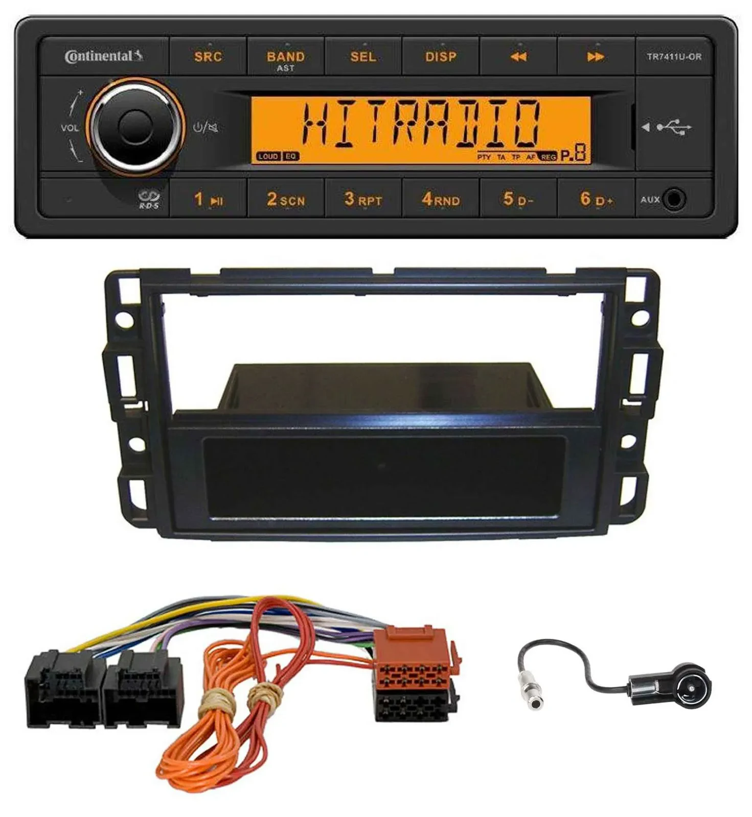 Continental 1DIN USB AUX MP3 Autoradio für Cadillac BLS (2006-2010)